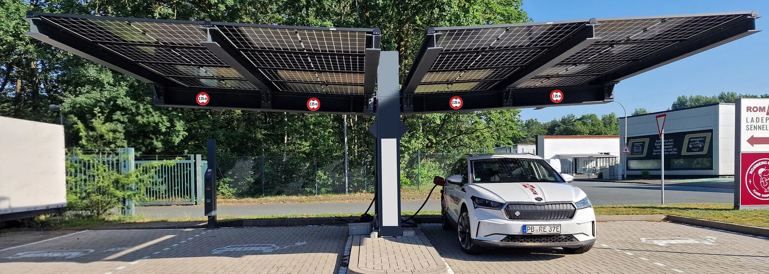 Ladepark Sennelager PV Dach Unterfahrhöhe max 2,25m